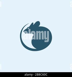 Rat logo vector design template Stock Vector
