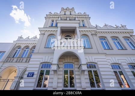 Facade of District Museum building in Suwalki city, located in Podlaskie Voivodeship of northeastern Poland Stock Photo