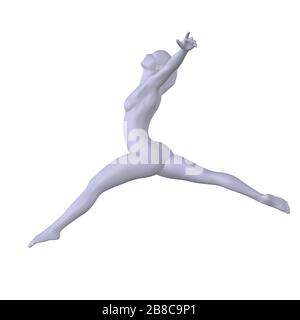 Abstract white human model digitally rendered illustration. Stock Photo