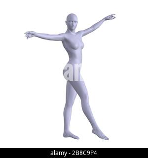 Abstract white human model digitally rendered illustration. Stock Photo