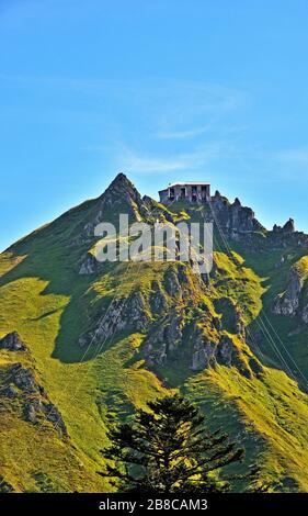 cableway of Sancy range, Le Mont Dore, Auvergne-Rhone-Alpes, Massif Central, France Stock Photo