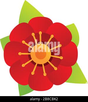 Mexican flower icon. Cartoon of mexican flower vector icon for web design isolated on white background Stock Vector
