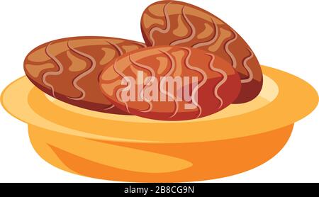 delicious turkish bread on white background vector illustration design Stock Vector