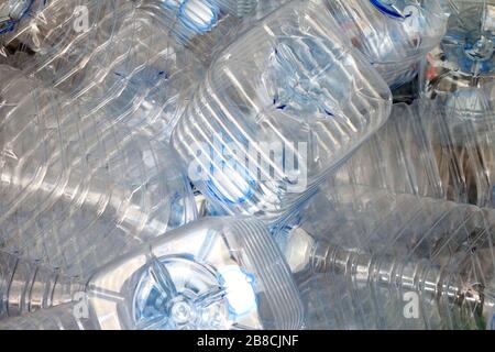Plastic bottle clear background, Plastic bottle waste (Selective focus) Stock Photo