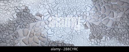 Abstract texture of dried cracked mud Stock Photo