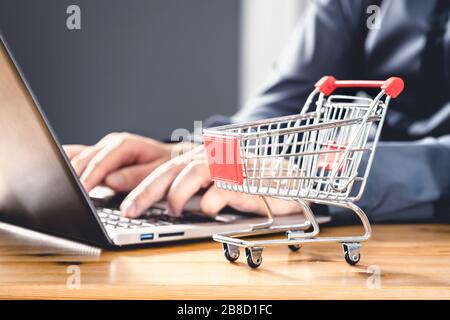 Inflation, cost of living or family grocery expenses concept. Household budget and plan to save money. Food price and value in consumer market. Stock Photo