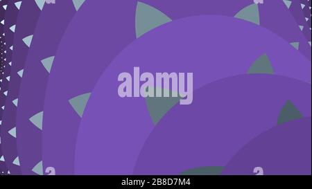 Abstract background of purple circles with triangles. Stock Photo