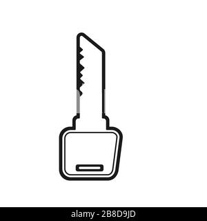 Key icon. Simple flat design for websites and apps Stock Vector