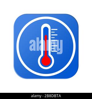 Vector universal icon. A thermometer for measuring temperature. Simple flat design for website and app Stock Vector