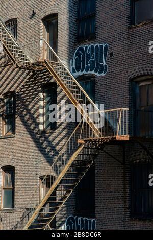 The exterior of a building in the Chelsea neighborhood of New York. Stock Photo