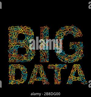 Big data - solving the puzzle of  fragmented information Stock Vector