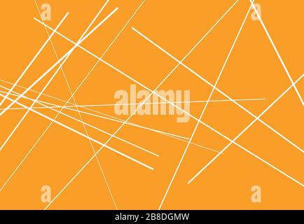 Abstract geometric art with random, chaotic lines. Straight crossing, intersecting lines texture, stripes pattern Stock Vector