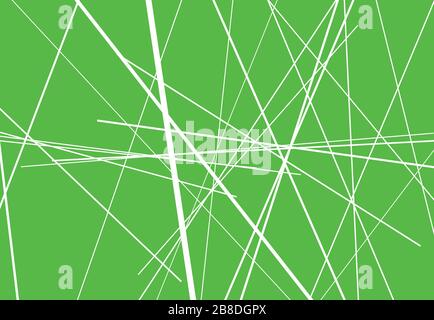 Abstract geometric art with random, chaotic lines. Straight crossing, intersecting lines texture, stripes pattern Stock Vector