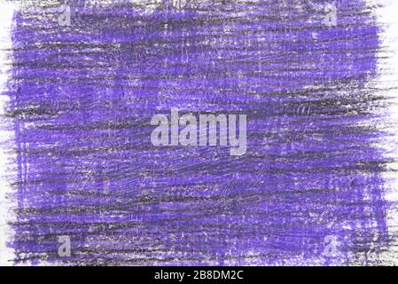 violet vax color  crayon on white paper background texture Stock Photo