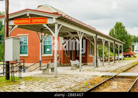 Roaring Spring Railroad Station and Historical Society, 500 Main Street, Roaring Spring, PA Stock Photo