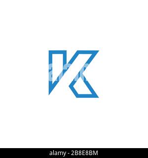 Initial letter k logo design template Stock Vector