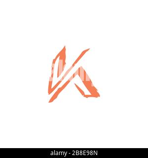 Initial letter k logo design template Stock Vector