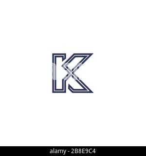Initial letter k logo design template Stock Vector