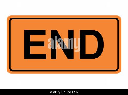 END warning road sign Stock Vector