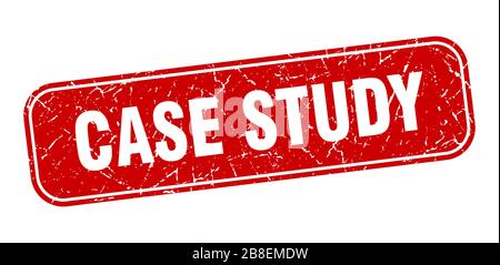 case study stamp. case study square grungy red sign. Stock Vector