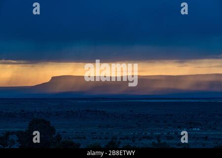 Grand staircase escalante national monument in the sunset before a thunderstorm Stock Photo
