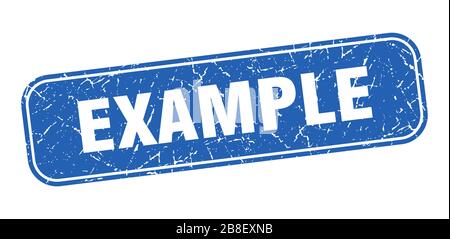 example stamp. example square grungy blue sign. Stock Vector
