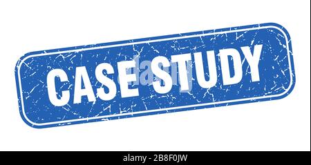 case study stamp. case study square grungy blue sign. Stock Vector