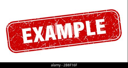 example stamp. example square grungy red sign. Stock Vector
