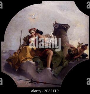Giovanni Battista Tiepolo - Fortitude and Justice Stock Photo