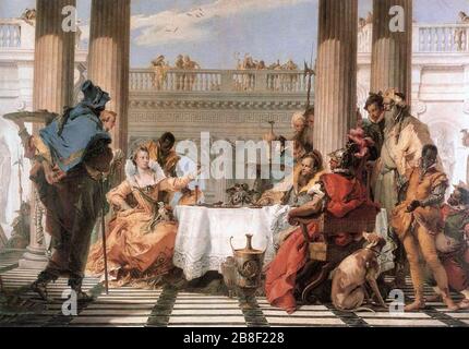 Giovanni Battista Tiepolo - The Banquet of Cleopatra Stock Photo