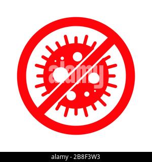 Wuhan Corona Virus, Covid-19, nCOV, MERS-CoV Novel Coronavirus Stop, Block, Anti Stamp. Red Vector 2019-2020. Warning Sign, Protection Symbol. Covid19 Stock Vector