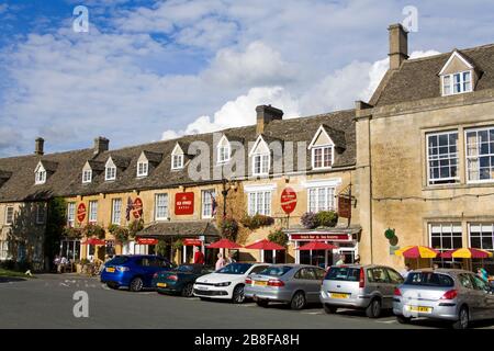 The Old Stocks Hotel, Stow-on-the-Wold, Gloucestershire, Cotswold District, England, United Kingdom, Europe Stock Photo