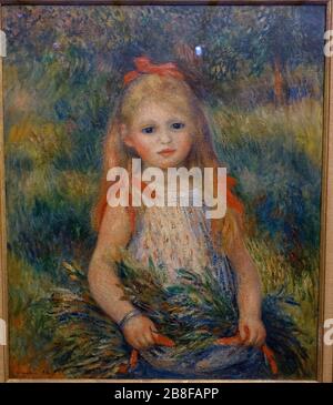Girl with Flowers by Pierre-Auguste Renoir Stock Photo - Alamy