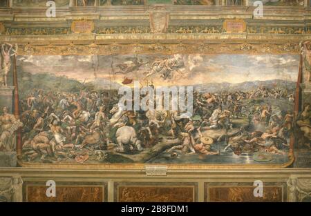 Giulio Romano - The Battle of the Milvian Bridge. Stock Photo