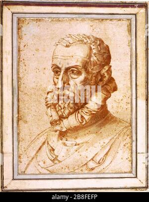 Giuseppe Arcimboldo - Self-Portrait on Paper Stock Photo