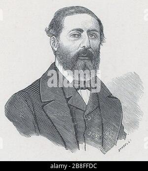 Giuseppe La Farina 1861. Stock Photo