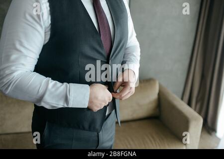 Businessman preparing for business. Meeting with clients Stock Photo