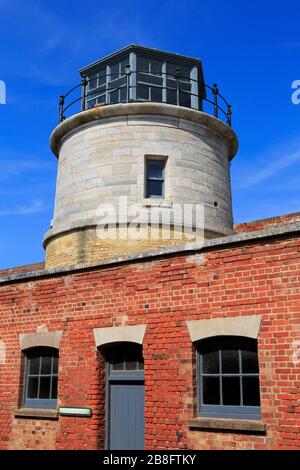 Low Lighthouse in Hurst Castle, Keyhaven, Hampshire, England, United Kingdom Stock Photo