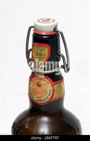 vintage Altenmonster 50cl ambar glass bier bottle, Stock Photo