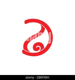 simple letter g curves geometric green leaf motion logo vector Stock ...