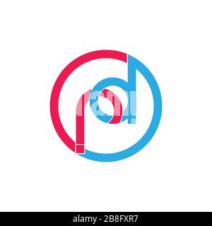 letters rd linked line logo vector Stock Vector Image & Art - Alamy