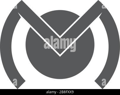 letter mo circle design logo vector Stock Vector