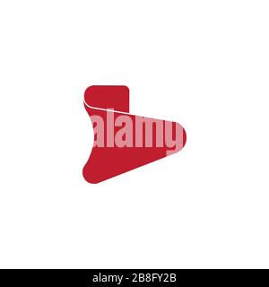 3d arrow curves geometric logo vector Stock Vector