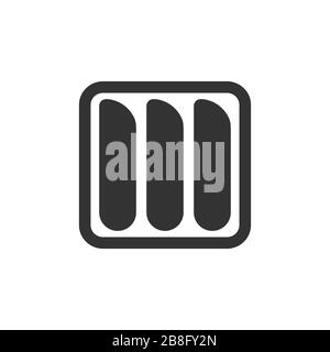 three stripes square logo vector Stock Vector