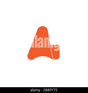 3d curves arrow simple logo vector Stock Vector