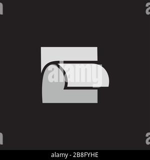 paper sheet 3d simple square geometric symbol logo vector Stock Vector