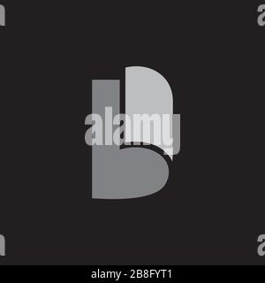 letter b roll paper 3d simple design logo vector Stock Vector