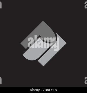 sticker paper geometric 3d design flat symbol logo vector Stock Vector