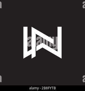 letter aw geometric arrow line simple logo vector Stock Vector