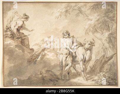 Godfried Maes - Illustrations to the Metamorphoses of Ovid, Jupiter and Io (1). Stock Photo